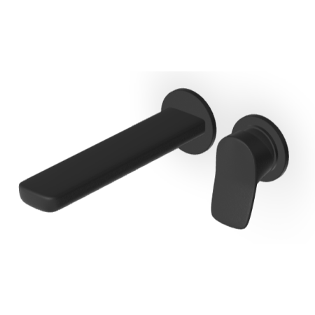 BRIM BUILT-IN BASIN MIXER 180MM EMBOSSED MATTE BLACK