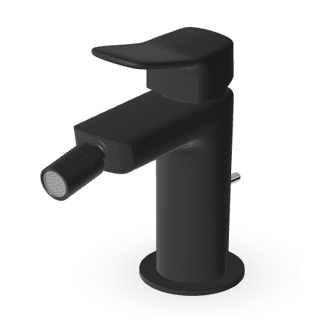 BRIM BIDET MIXER WITH DRAIN MATTE EMBOSSED BLACK