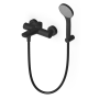 BRIM BLACK EMBOSSED MATT BATHTUB-SHOWER MIXER