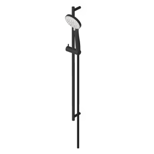 BRIM COMPLETE WALL-MOUNTED SHOWER SET IN EMBOSSED MATTE BLACK
