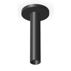 BRIM BRACCIO DOCCIA A SOFFITTO 130MM NERO OPACO GOFFRATO