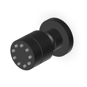 BRIM EMBOSSED MATTE BLACK SHOWERHEAD