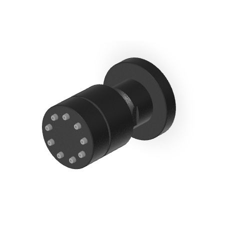 BRIM EMBOSSED MATTE BLACK SHOWERHEAD