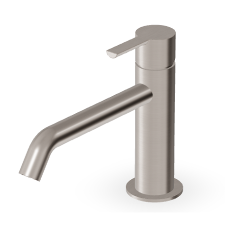 GILL MISCELATORE LAVABO BOCCA PROLUNGATA S/SCARICO NICKEL SPAZZOLATO