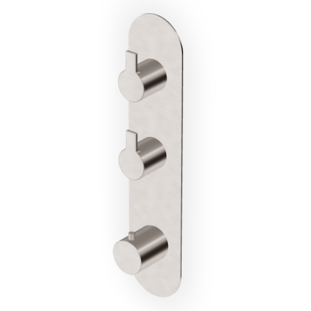 GILL TERMOSTATICO DOCCIA C/ 2 RUB. ARRESTO NICKEL SPAZZOLATO