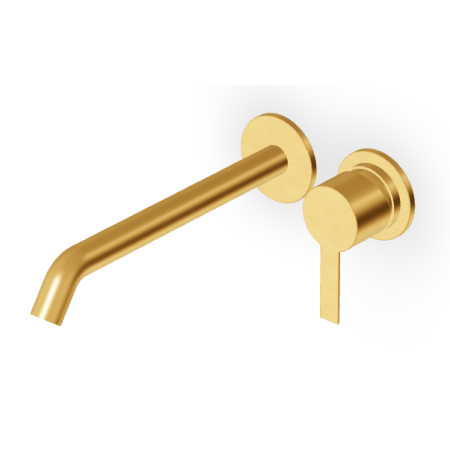 GILL BUILT-IN BASIN MIXER 220MM BRUSHED GOLD