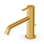 GILL EXTENDED SPOUT BASIN MIXER WITH WASTE BRUSHED GOLD