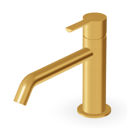 GILL EXTENDED SPOUT BASIN MIXER WITHOUT DRAIN BRUSHED GOLD