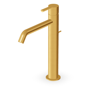 GILL HIGH BASIN MIXER WITH WASTE BRUSHED GOLD