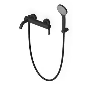 GILL BATHTUB-SHOWER MIXER WITH BLACK MATT EMBOSSED DIVERTER