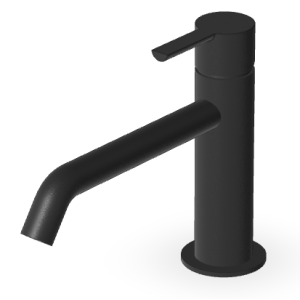 GILL EXTENDED SPOUT BASIN MIXER WITHOUT DRAIN MATTE EMBOSSED BLACK