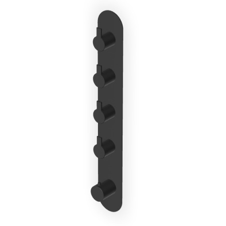 GILL TERMOSTATICO DOCCIA C/ 4 RUB. ARRESTO NERO OPACO GOFFRATO