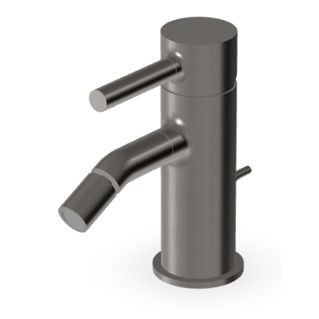 PAN BIDET MIXER WITH DRAIN METAL BRUSHED BLACK