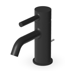 PAN MISCELATORE LAVABO C/ SCARICO NERO OPACO GOFFRATO