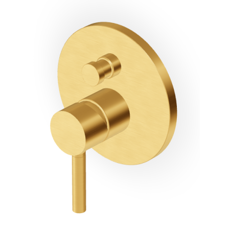 PAN SHOWER MIXER WITH DIVERTER BRUSHED GOLD