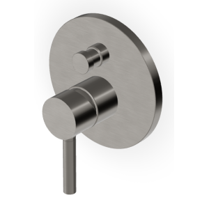 SHOWER MIXER TAP WITH DIVERTER BRUSHED BLACK METAL