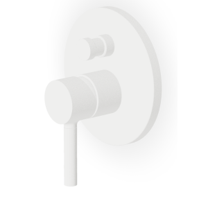 PAN SHOWER MIXER WITH DIVERTER MATT EMBOSSED WHITE