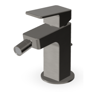 JINGLE BIDET MIXER WITH DRAIN METAL BRUSHED BLACK
