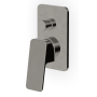 JINGLE MISCELATORE DOCCIA C/DEVIATORE METAL BLACK SPAZZOLATO