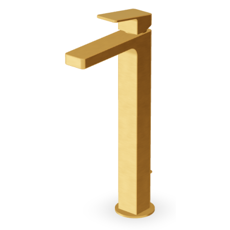 JINGLE MISCELATORE LAVABO PROLUNGATO C/SCARICO ORO SPAZZOLATO