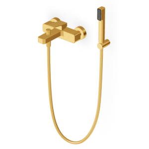 JINGLE MISCELATORE VASCA-DOCCIA ESTERNO ORO SPAZZOLATO
