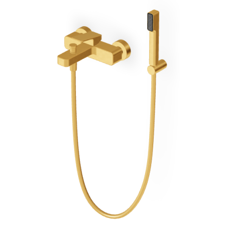 JINGLE MISCELATORE VASCA-DOCCIA ESTERNO ORO SPAZZOLATO