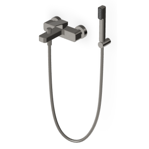 JINGLE EXTERNAL BATHTUB-SHOWER MIXER METAL BRUSHED BLACK