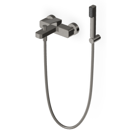 JINGLE MISCELATORE VASCA-DOCCIA ESTERNO METAL BLACK SPAZZOLATO