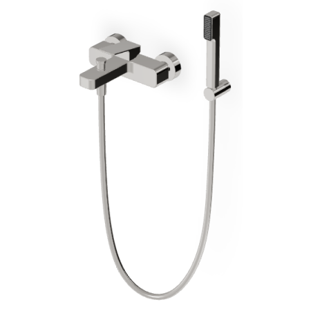 JINGLE MISCELATORE VASCA-DOCCIA ESTERNO NICKEL