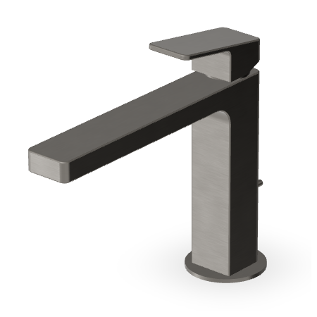 JINGLE BASIN MIXER WITH WASTE METAL BRUSHED BLACK