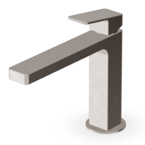 JINGLE MISCELATORE LAVABO S/SCARICO BOCCA PROLUNGATA NICKEL SPAZZOLATO