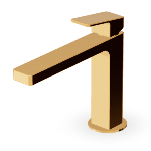 JINGLE MISCELATORE LAVABO S/SCARICO BOCCA PROLUNGATA ORO