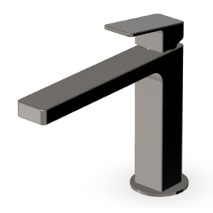 JINGLE MISCELATORE LAVABO S/SCARICO BOCCA PROLUNGATA METAL BLACK