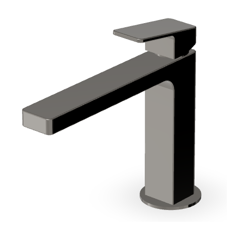 JINGLE MISCELATORE LAVABO S/SCARICO BOCCA PROLUNGATA METAL BLACK