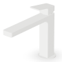 JINGLE BASIN MIXER WITHOUT DRAIN EXTENDED SPOUT MATT EMBOSSED WHITE