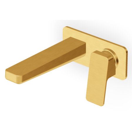JINGLE MISCELATORE LAVABO A PARETE 180MM ORO SPAZZOLATO