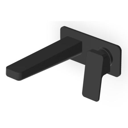 JINGLE MISCELATORE LAVABO A PARETE 180MM NERO OPACO GOFFRATO