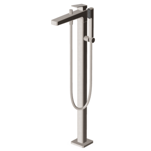 JINGLE MISCELATORE VASCA FREESTANDING C/DEVIATORE NICKEL SPAZZOLATO