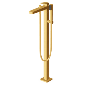 JINGLE MISCELATORE VASCA FREESTANDING C/DEVIATORE ORO SPAZZOLATO
