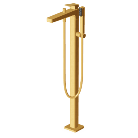JINGLE MISCELATORE VASCA FREESTANDING C/DEVIATORE ORO SPAZZOLATO