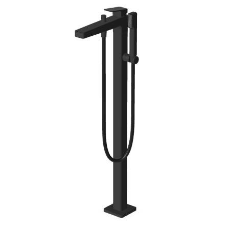JINGLE MISCELATORE VASCA FREESTANDING C/DEVIATORE NERO OPACO GOFFRATO