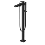 JINGLE MISCELATORE VASCA FREESTANDING C/DEVIATORE NERO OPACO GOFFRATO