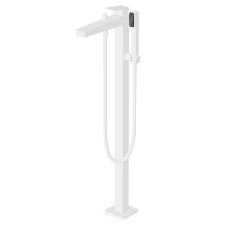 JINGLE MISCELATORE VASCA FREESTANDING C/DEVIATORE BIANCO OPACO GOFFRATO