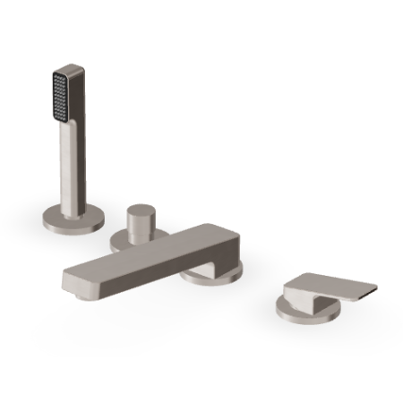 JINGLE 4-HOLE BATHTUB MIXER BRUSHED NICKEL