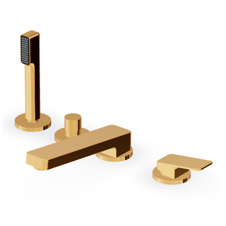 JINGLE 4-HOLE GOLD BATHTUB MIXER