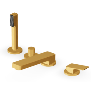 JINGLE MISCELATORE BORDO-VASCA 4 FORI ORO SPAZZOLATO