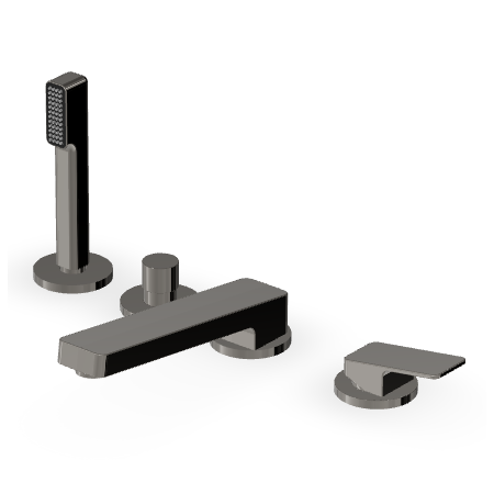 JINGLE MISCELATORE BORDO-VASCA 4 FORI METAL BLACK
