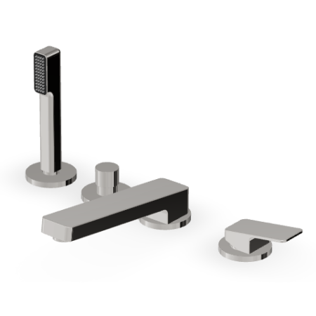 JINGLE 4-HOLE NICKEL BATHTUB MIXER