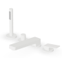 JINGLE 4-HOLE BATHTUB MIXER IN MATT EMBOSSED WHITE