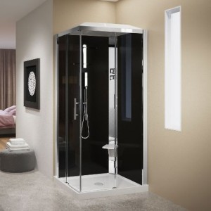 CRYSTAL A100x70 MULTIFUNCTION CABIN 2 SLIDING DOORS + 2 FIXED